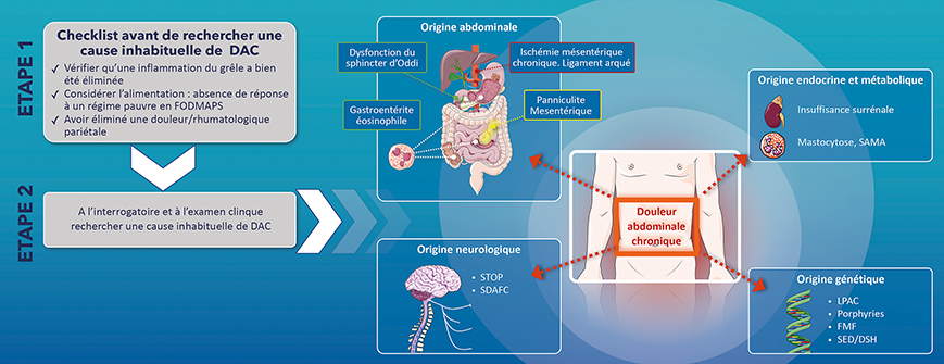 Figure 2 : Douleurs abdominales chroniques (DAC) : causes inabituelles