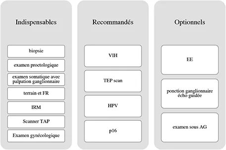 Les examens du diagnostic d’un cancer de l’anus (ESMO 2021)