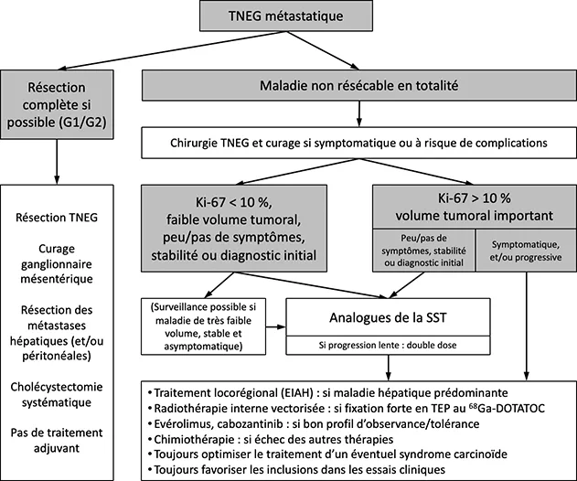 Figure 4 : Proposition d’algorithme de traitement des patients atteints de TNG métastatique