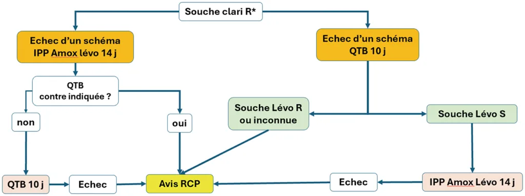 Traitement orienté de seconde ligne en cas de souche initiale Clari R